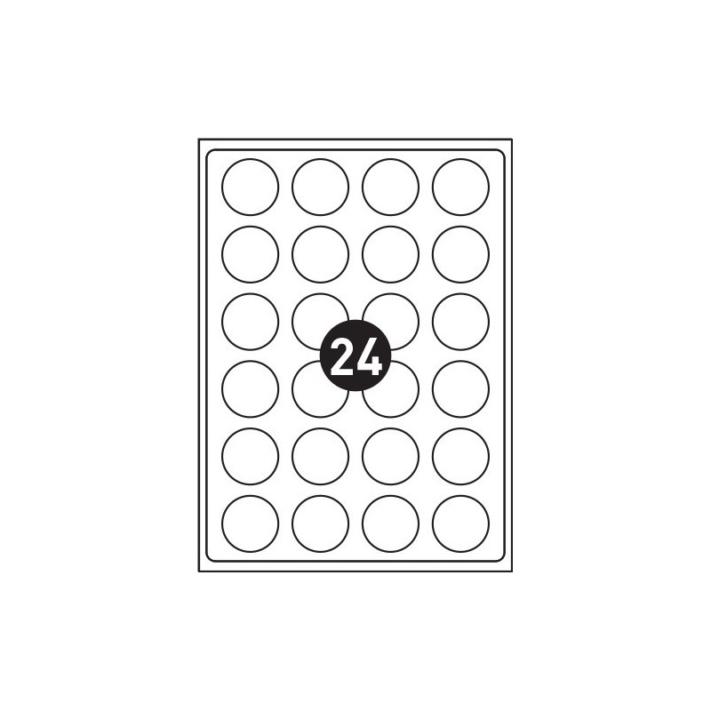 TULOSTUSTARRAT Ø40 MM A4 100 ARKKIA