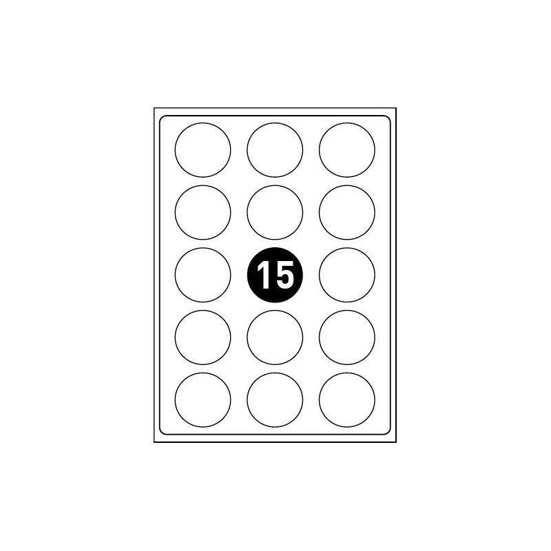 TULOSTUSTARRAT Ø50 MM A4 100 ARKKIA