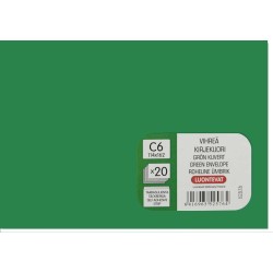 Vihreä kirjekuori C6 20 kpl