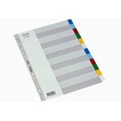 Muovivälilehti A4 värillinen 12-jakoinen