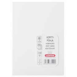 Korttipohja A6 valkoinen  25 kpl