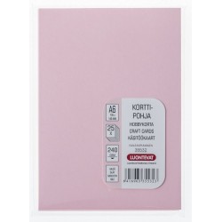 Korttipohja A6/25 vaaleanpunainen