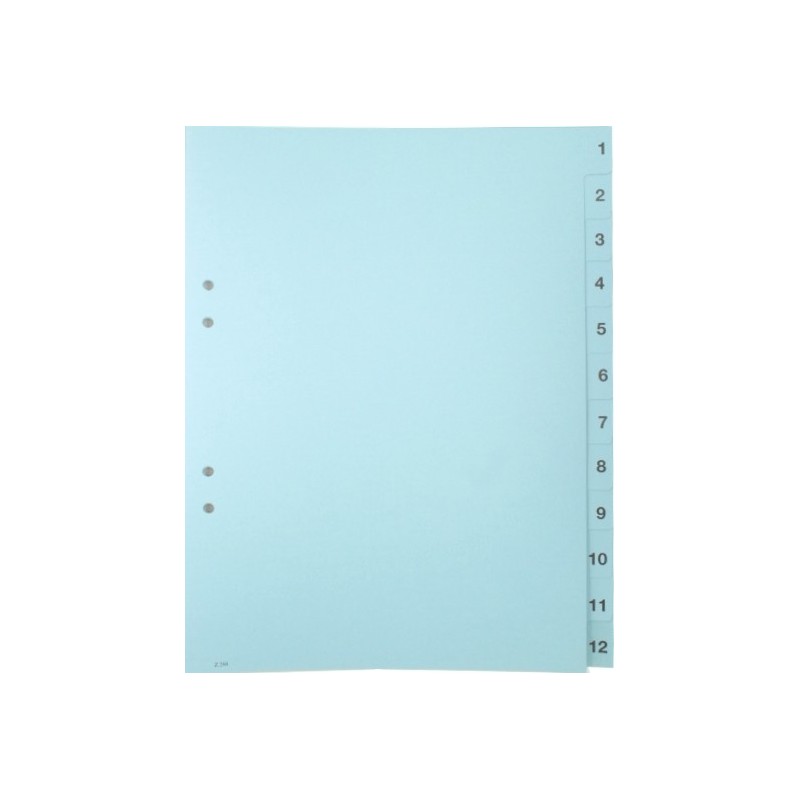 Välilehti A4 sininen 12-jakoinen