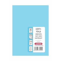 Korttipohja A6 taivaansininen 25 kpl