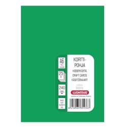 Korttipohja A6 vihreä 25 kpl