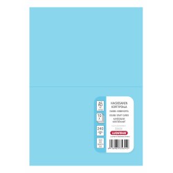 Korttipohja 2-osainen A5 taivaansininen 10 kpl