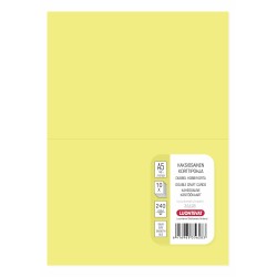 Korttipohja 2-osainen A5 vaaleankeltainen 10 kpl