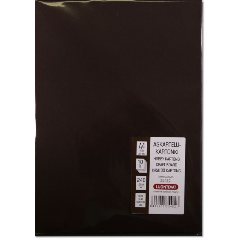 ASKARTELUKARTONKI A4 TUMMASUKLAA 10 KPL