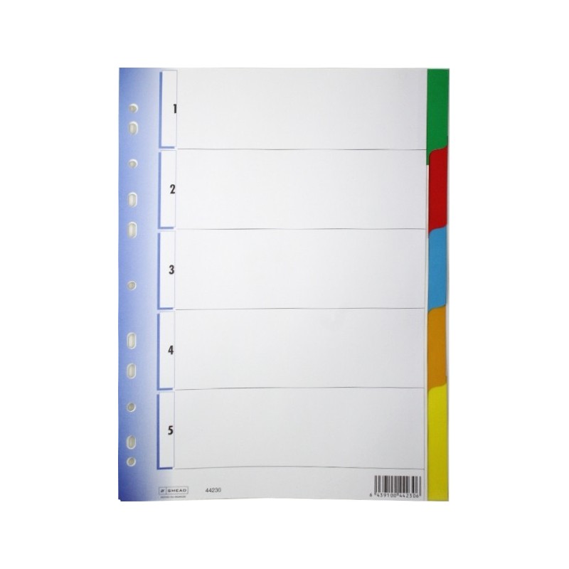 Välilehti A4 10-jakoinen muovikielekkeet