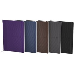 Muistikirja A5 80 lehteä 5x5 mm ruudutus tumma kansilajitelma Oxford Signature