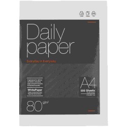 Tulostus- ja kopiopaperi A4 80 gsm 500 arkkia valkoinen Daily paper