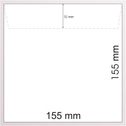 KIRJEKUORI 155x155 MM VALKOINEN SISUSPAINAM. TARRASULJ. 500 KPL