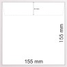 KIRJEKUORI 155x155 MM VALKOINEN SISUSPAINAM. TARRASULJ. 500 KPL