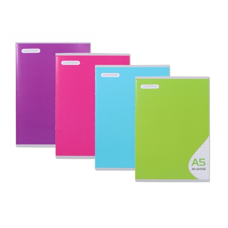 NIDOTTU VIHKO A5 40 LEHTEÄ 7x7 MM RUUDUTUS COLOR NIDOTTU VIHKO A5 40 LEHTEÄ 7x7 MM RUUDUTUS COLOR
