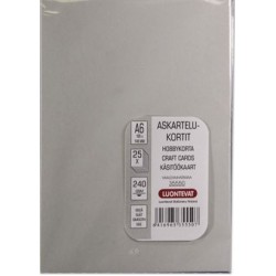 KORTTIPOHJA A6 VAALEANHARMAA 25 KPL